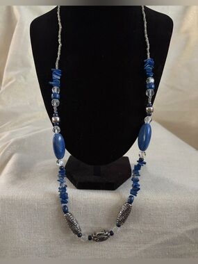 Blue Beaded Women’s Necklace